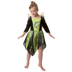 Rubie ́s Kostüm Disney’s Tinkerbell Halloween Karneval Kostüm, Halloween geht auch als Fee: giftgrün-schwarzes Fransenkleid der Disn grün 128