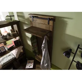 Massivmoebel24 Wandgarderobe Mango 59 x 32 x 145 cm Braun