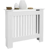 ECD Germany Heizkörperverkleidung Landhausstil 78x19x82 cm Weiß