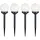 ETC Shop LED Außen Kugelleuchten Solarleuchte Steckleuchte Erdspieß Gartendeko Wegleuchte, IP44, 4er Set