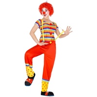 dressforfun Clown-Kostüm Frauenkostüm Clown Leonie rot M - M