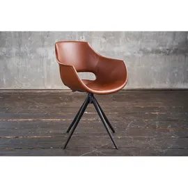 KAWOLA Zaja Kunstleder drehbar vintage cognac