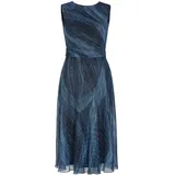 Swing Abendkleid Plissiert Blau 40