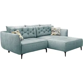 Jockenhöfer Ecksofa Retrolook mit Wellenfederung 251x110cm