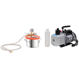 vidaXL Vakuumkammer mit 2-stufiger Pumpe 3,7 L