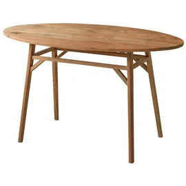 Tikamoon Schreibtisch Elena Teakholz massiv / Beige
