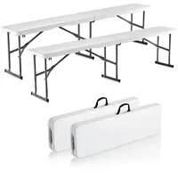 Vevor 2 x Klappbank Bierbank Gartenbank Campingbank Faltbar Camping
