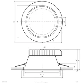 EVN Lichttechnik LED-Deckenleuchte DSM54190125