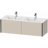 Duravit XViu Waschtisch-Unterschrank XV40290B291 128x48x40cm, 2 Auszüge, wandhängend, schwarz