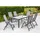Merxx Vicenza Set 7-tlg. Tisch 150x 90 cm graphit/diamantbraun