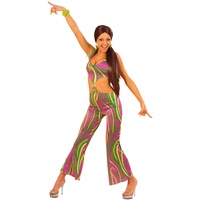 70er Jahre Fever Jumpsuit 4Cols Kostüm Groß für 1970er Disco Hippie Fasching