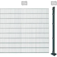 Arvotec Doppelstabmattenzaun ARVOTEC "EASY 183 zum Aufschrauben", grau (anthrazit), H:183cm, Stahl, Kunststoff, Zaunelemente, Zaunhöhe 183 cm, Zaunlänge 2 - 60 m