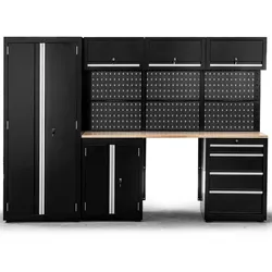 Ondis24 Werkstatt-Set »Männerküche«, BxHxT: 260 x 183 x 46 cm, Metall - schwarz