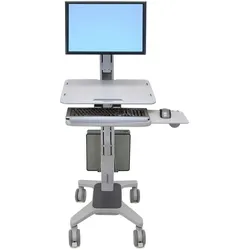 Ergotron WorkFit-C Single LD mobiler Steh-Sitz Arbeitsplatz für ein Display bis 68,58 cm 27 Zoll