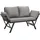 Tectake Sintra Rattan-Loungesofa hellgrau/schwarz