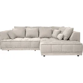 werk2 Ecksofa WERK2 "Tiga, Komfortsofa mit elekt. Auszugsfunktion, bequem, L-Form", beige, B:207cm H:72cm T:286cm, 100% Polyester, Sofas, Ecksofa, Pure Wohlfühlgarantie: Ausziehbare Sitztiefe, XXL-Ottomane & Kissen.