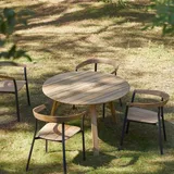 Gartentisch Katrine aus recyceltem Teakholz 120