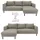 TRENDMANUFAKTUR Eckcouch Cord 2-Sitzer Grau