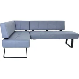K+W Komfort & Wohnen Eckbank K+W KOMFORT & WOHNEN "Spider II", blau (ocean 52, schwarz), B:165cm H:88cm T:195cm, Sitzbänke, Eckbank, Sitzsteppung, bequem durch Sandwichbauweise, 2 Stellmaße