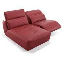 Sofanella Ecksofa Leder MODICA, Eckcouch, Ecksofa, Sitzecke, Polsterecke, Leder Sofas, Ledersofa rot 254 cm x 73 cm x 107 cm