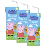 Peppa Pig Tropical Fruchtsaft, leckerer Saft für Kinder, mit Strohhalm, ohne Zuckerzusatz, Dreierpack (3x200ml) (Packung mit 3)