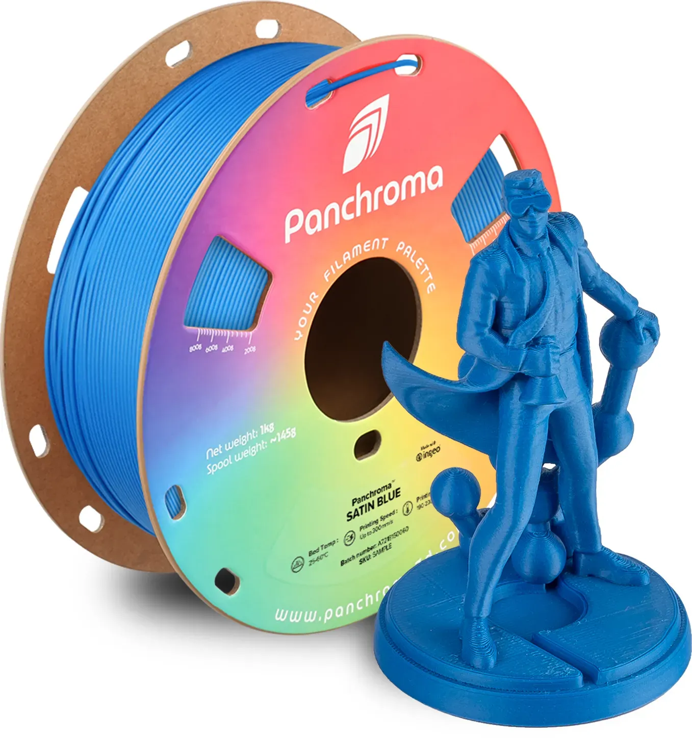 PanchromaTM PLA Satin, Filamentgröße: 1.75mm, Gewicht: 1 kg, Farbe: Satin Red
