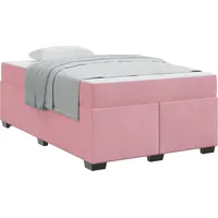 VidaXL Bettrahmen mit Matratze Rosa 120 x 200 cm