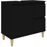 vidaXL Badschrank Schwarz 65x33x60 cm Holzwerkstoff