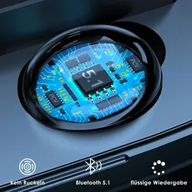 NAmobile Bluetooth In-Ear Kopfhörer für Xiaomi Redmi Note 9 10 11 12 13 14 Pro Ohrhörer - Schwarz