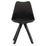 VCM ebuy24 Esszimmerstuhl 2er Set Zeno Esszimmerstuhl schwarz. (2 St) schwarz