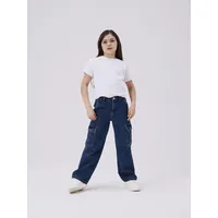NAME IT Rose Wide Cargo Fit Jeans Dark Blue