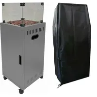 APANA Heizstrahler Gasheizstrahler Terrasse Terrassenfeuer Heizpilz 8kW mit Rollen,Farbe:anthrazit