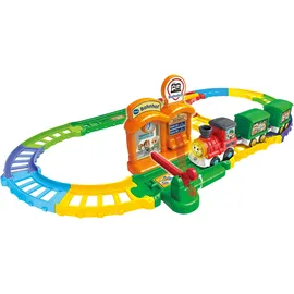 Vtech TUT TUT Baby Flitzer Kleiner Bahnhof – Interaktives Spielset mit Zug, Schranke, Weichen & Magischen Sensoren für Kleinkinder – Musik, Geräusche & Lernspaß