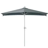 MCW Sonnenschirm halbrund Lorca, Halbschirm Balkonschirm, UV 50+ Polyester/Alu 3kg ~ 270cm anthrazit ohne Ständer