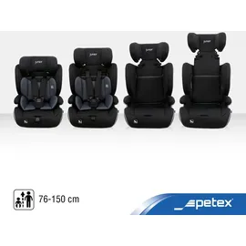 PETEX Supreme Plus 1151 ISOFIX schwarz HDPE nach ECE R129 Kindersitz Schwarz