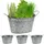 Relaxdays Zinkwanne 29 x 15,5 x 17,5 cm Silber
