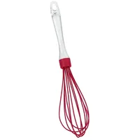 Metaltex Mr. Whip Silikon Schneebesen, rot, transparent,
