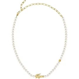 Lacoste Perlenkette MATCHPOINT Gelb/Goldfarben/Weiß Edelstahl
