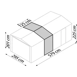 Globel Parker 1015 3,08 x 4,64 m Anthrazit