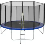 Tectake Garfunky 396 cm inkl. Sicherheitsnetz und Leiter schwarz/blau
