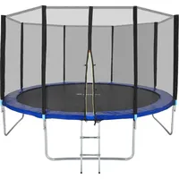 Tectake Garfunky 396 cm inkl. Sicherheitsnetz und Leiter schwarz/blau