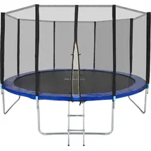 Tectake Garfunky 396 cm inkl. Sicherheitsnetz und Leiter schwarz/blau