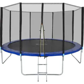Tectake Garfunky 396 cm inkl. Sicherheitsnetz und Leiter schwarz/blau