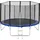 Tectake Garfunky 396 cm inkl. Sicherheitsnetz und Leiter schwarz/blau
