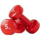 Matchu Sports Vinyl Kurzhantelset Gymnastikhanteln 0,5/1/2/3/4/5 kg rot