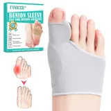 Hallux Valgus Socken, Hallux Valgus Korrektur, Großer Zeh Bandage Korrektur, Hallux Valgus Zehenspreizer Korrektur, Hallux Valgus Bandage mit Silikonpads für Männer und Frauen (37-43 M, Grau)