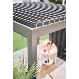 Biohort Pergola 4,5 m x 3,5 m Dunkelgrau-Metallic