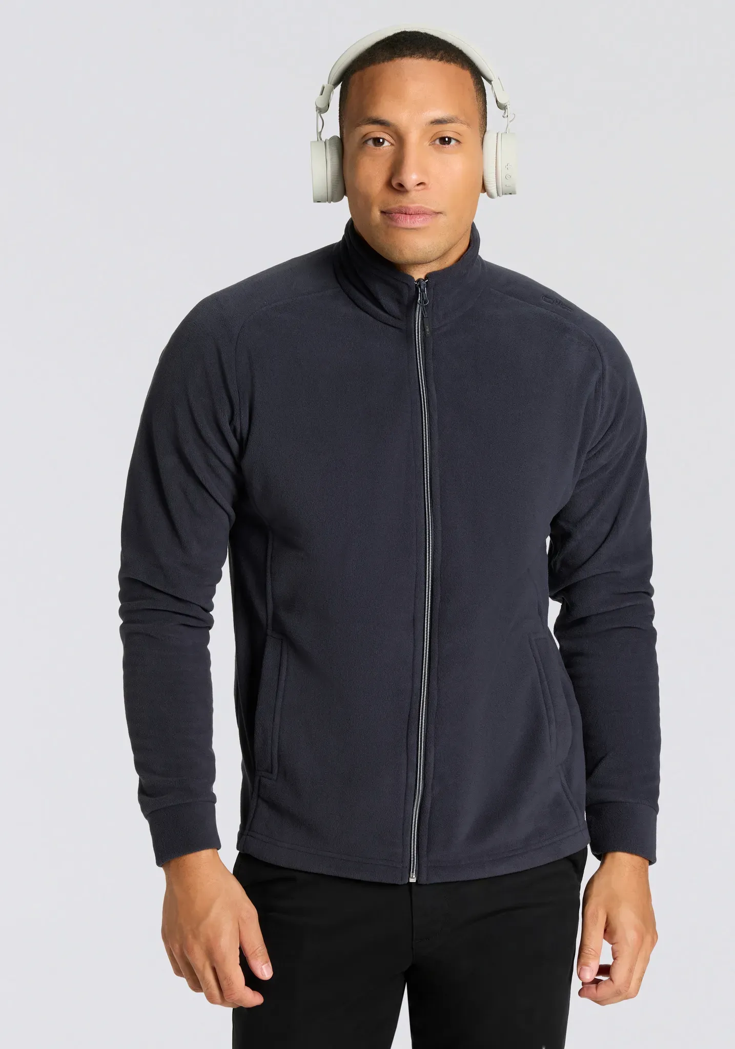Fleecejacke CMP, Herren, Gr. 54, blau (antracite), Obermaterial: 100% Polyester, normal, Jacken Fleecejacke, mit Frontreißverschluss, aus Artic-Fleece