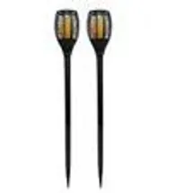 Lumi Jardin Solarleuchte Kunststoff 70 cm 2er Set schwarz