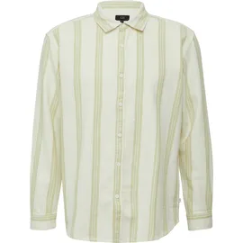QS Regular Fit: Streifenhemd mit Strukturoptik - creme - XS